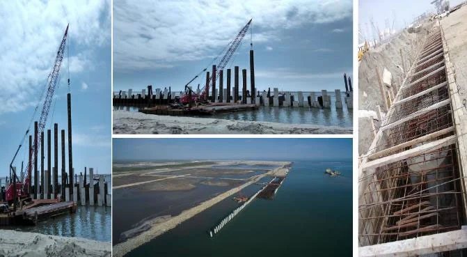 Fotografía de obra portuaria